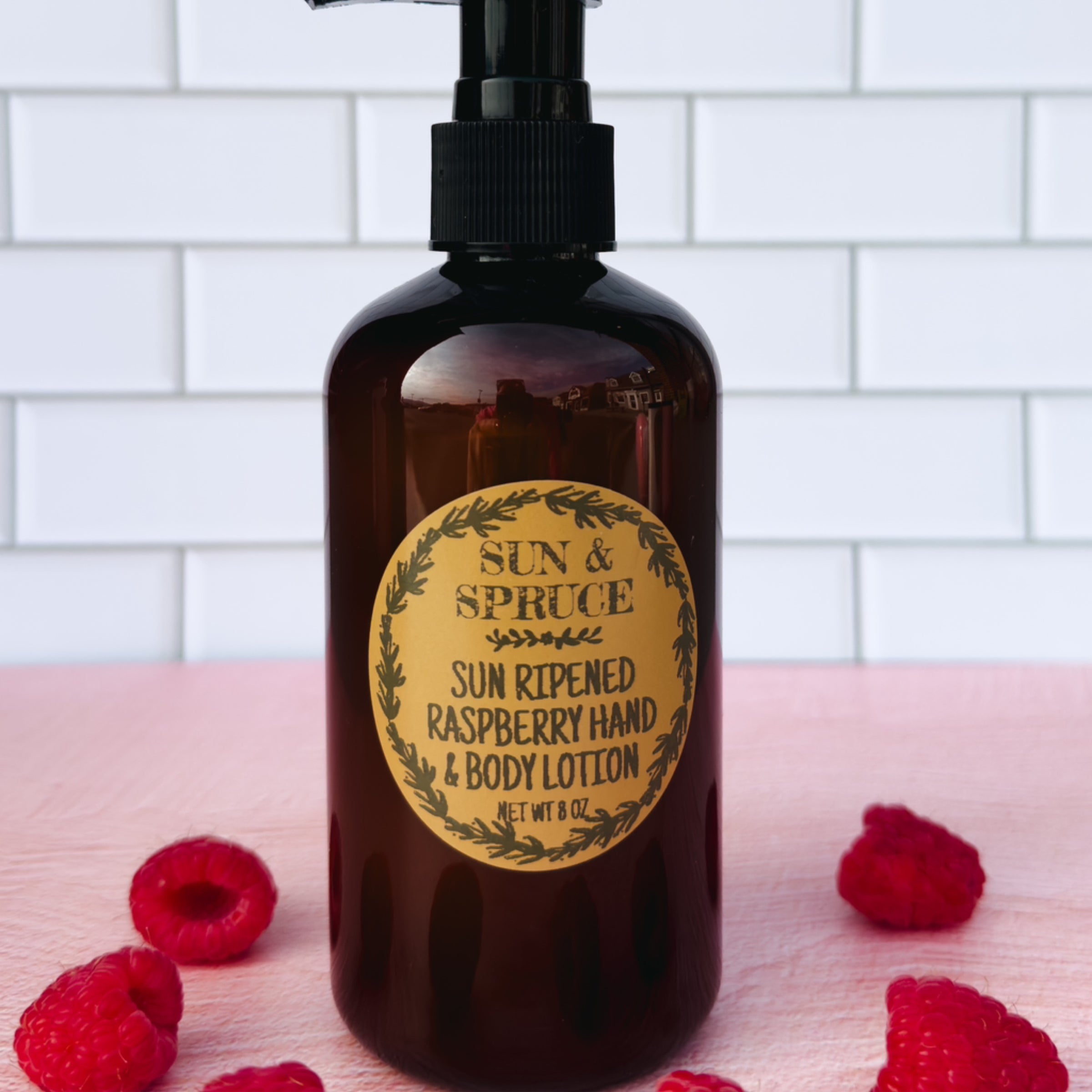 Hemp Lotion Raspberry Sun Ripened Raspberry Lotion Handmade | Sun and Spruce Handmade Soaps